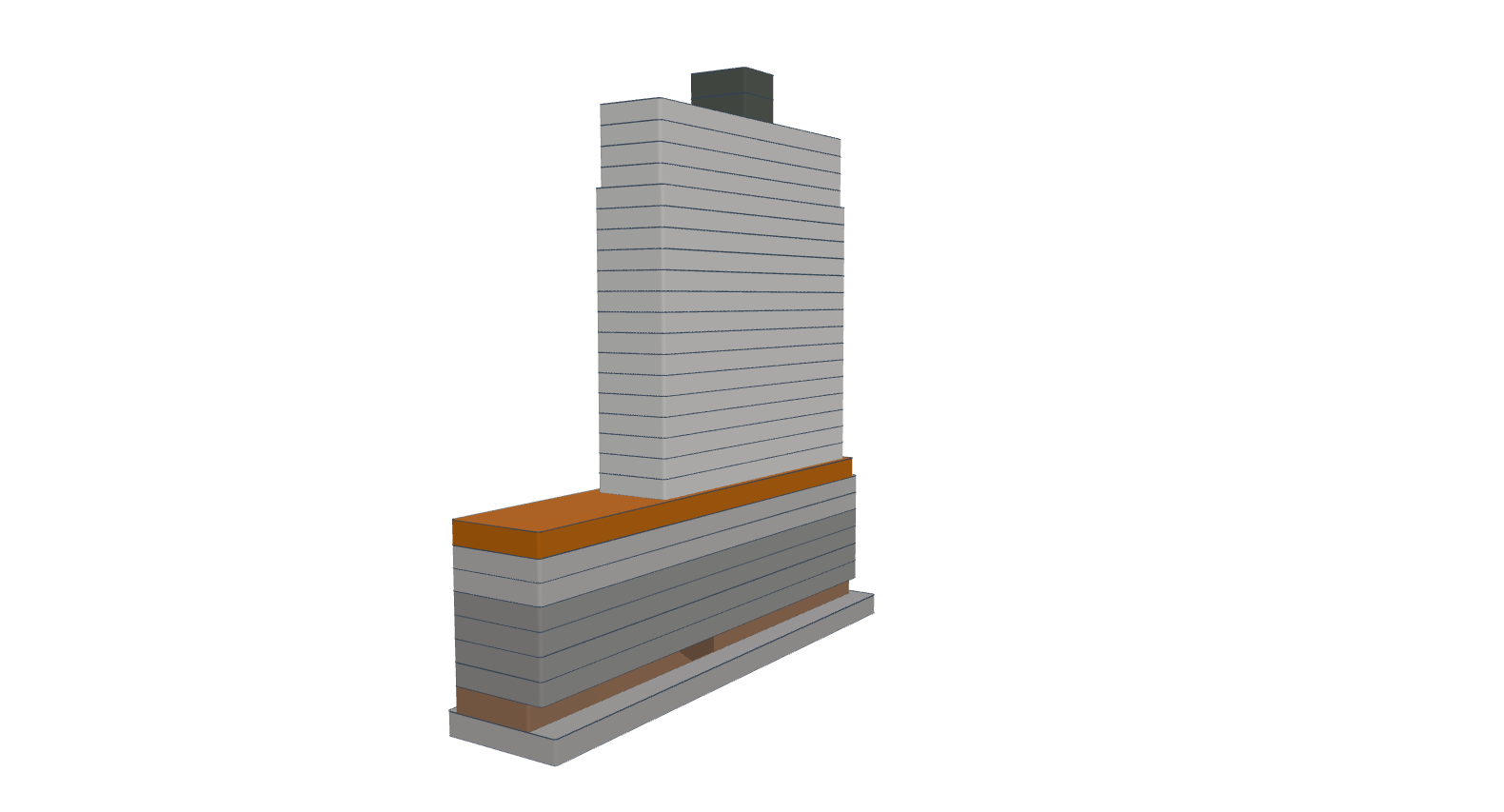 Mapa XAP em uso — volumetria 3D em Chapecó
